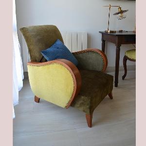 Fauteuil vert